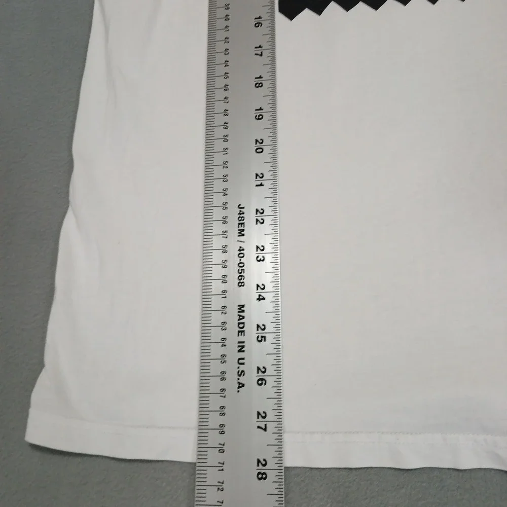 Mens‎ Adidas Solid Logo Blackbird Tee Shirt - White Black Size L